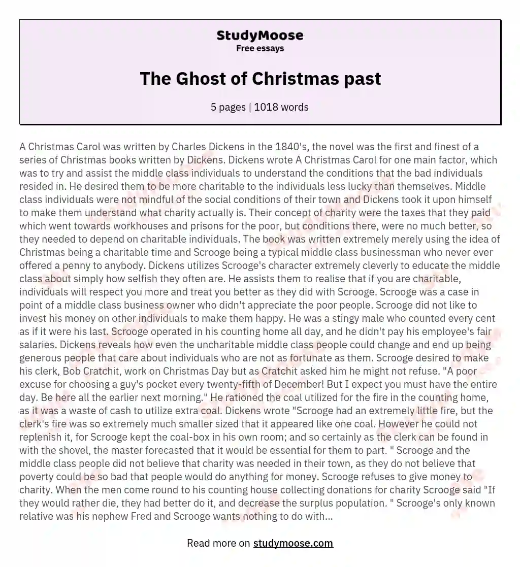 The Ghost of Christmas past