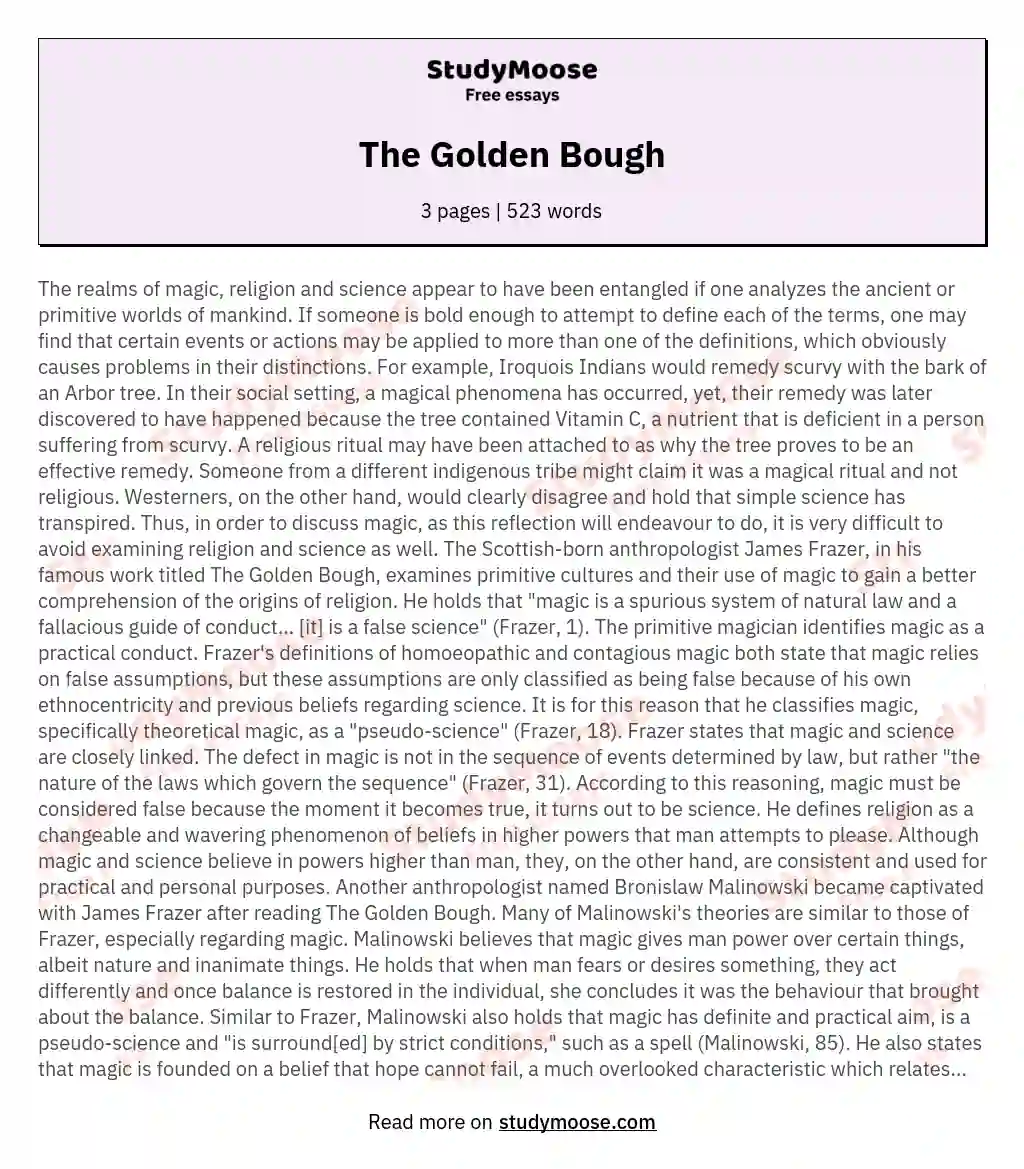 The Golden Bough essay