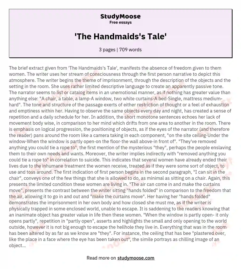 'The Handmaids's Tale'