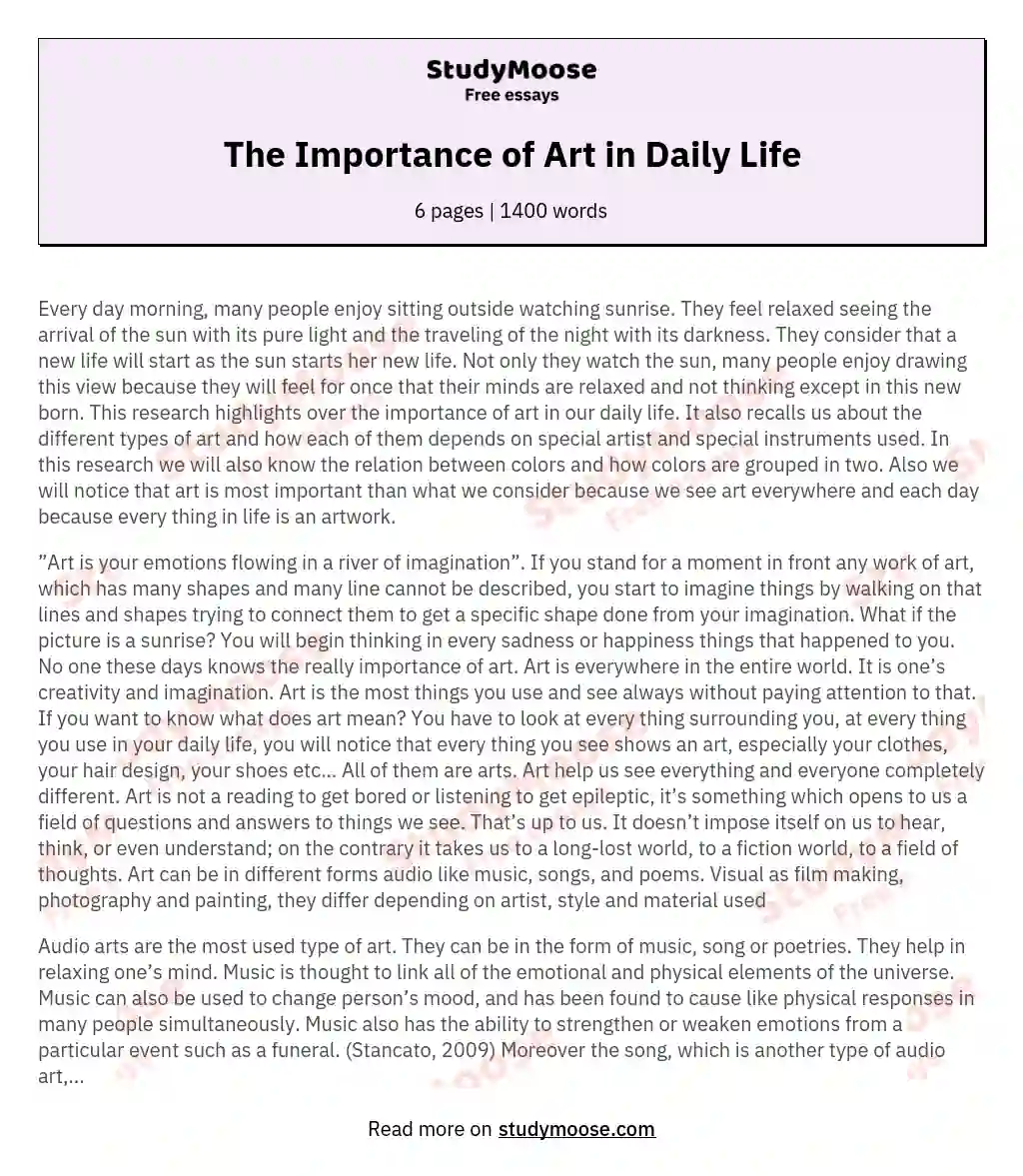 the-importance-of-art-in-daily-life-free-essay-example