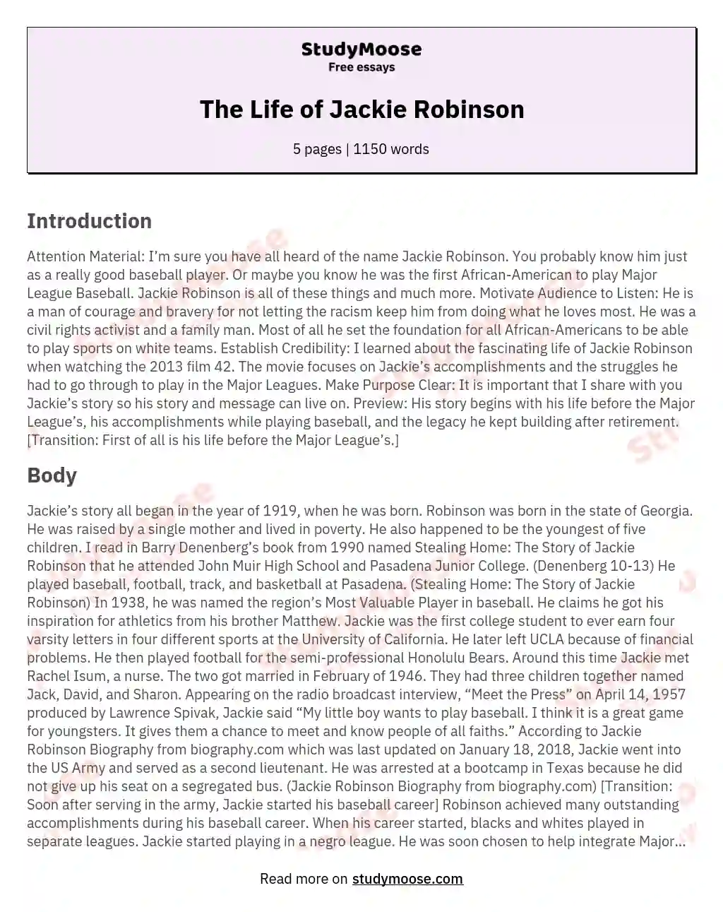 jackie robinson scholarship essay