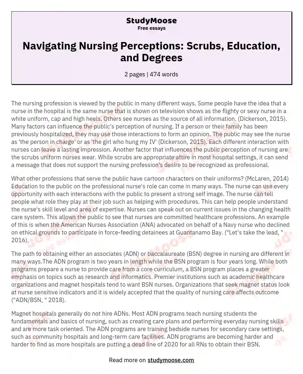 Navigating Nursing Perceptions: Scrubs, Education, and Degrees
