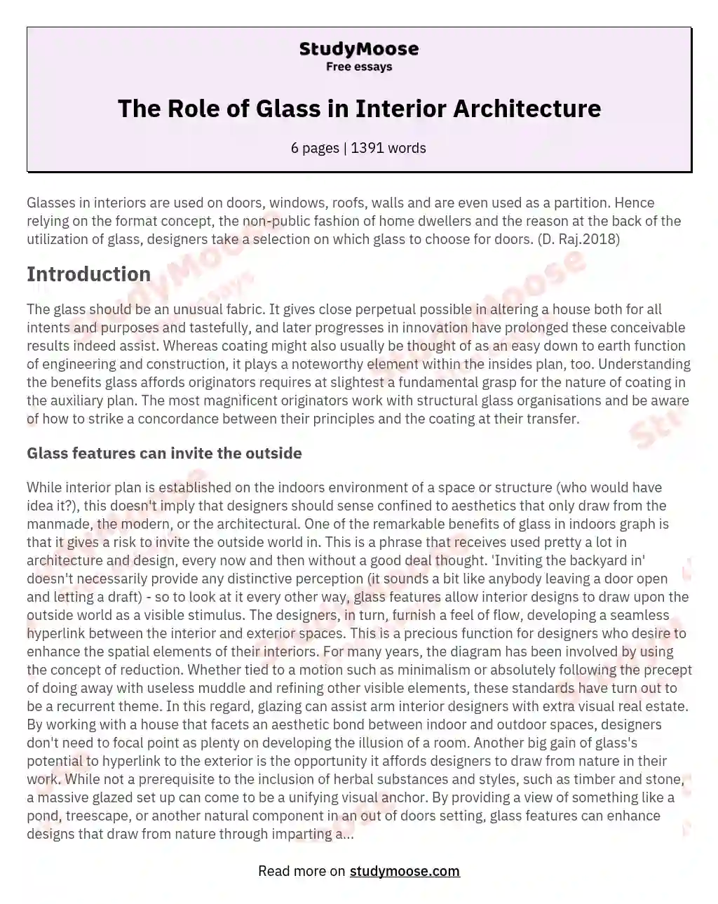 The Role of Glass in Interior Architecture