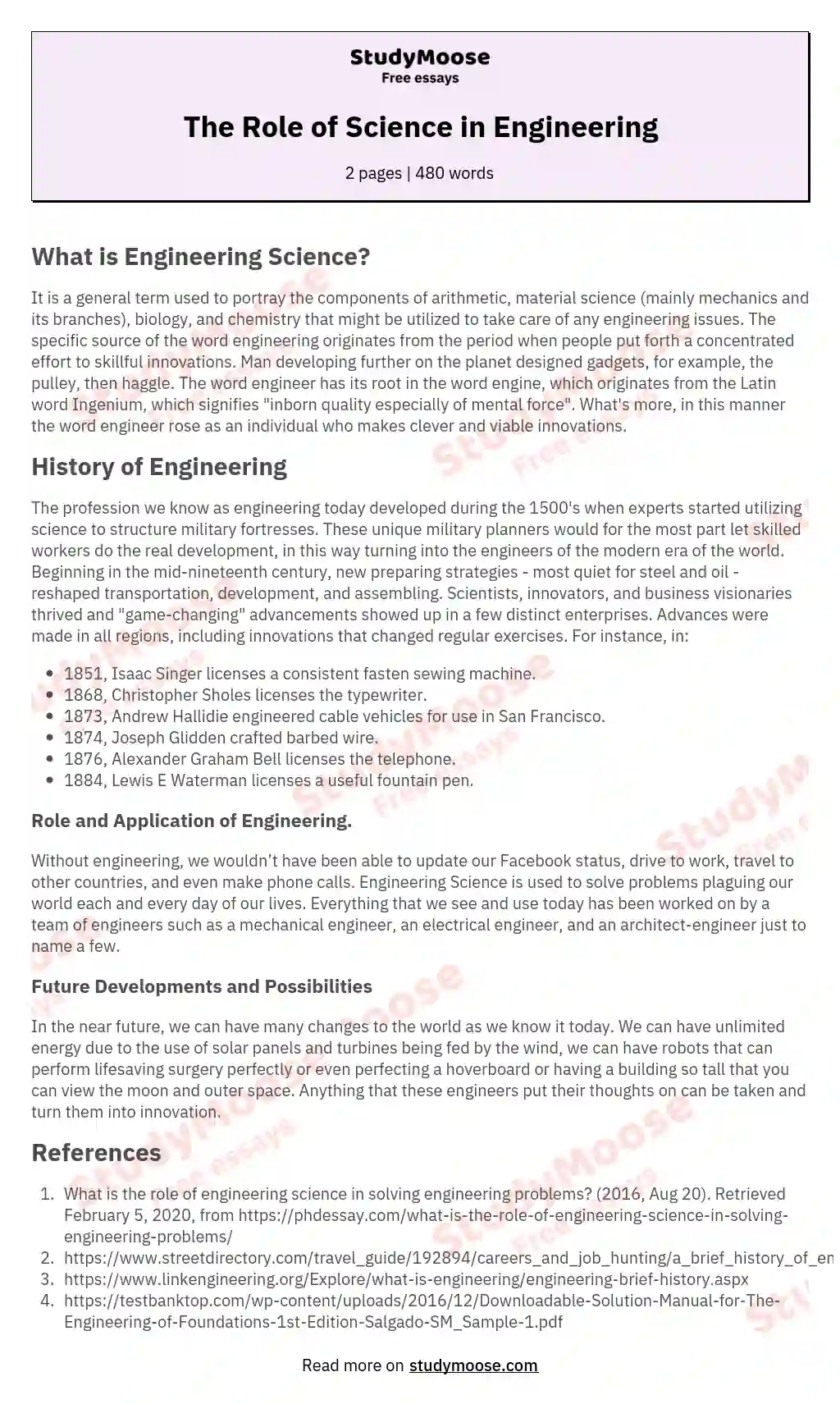 essay topics for engineering students