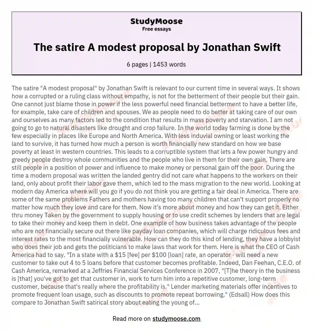 essay on jonathan swift