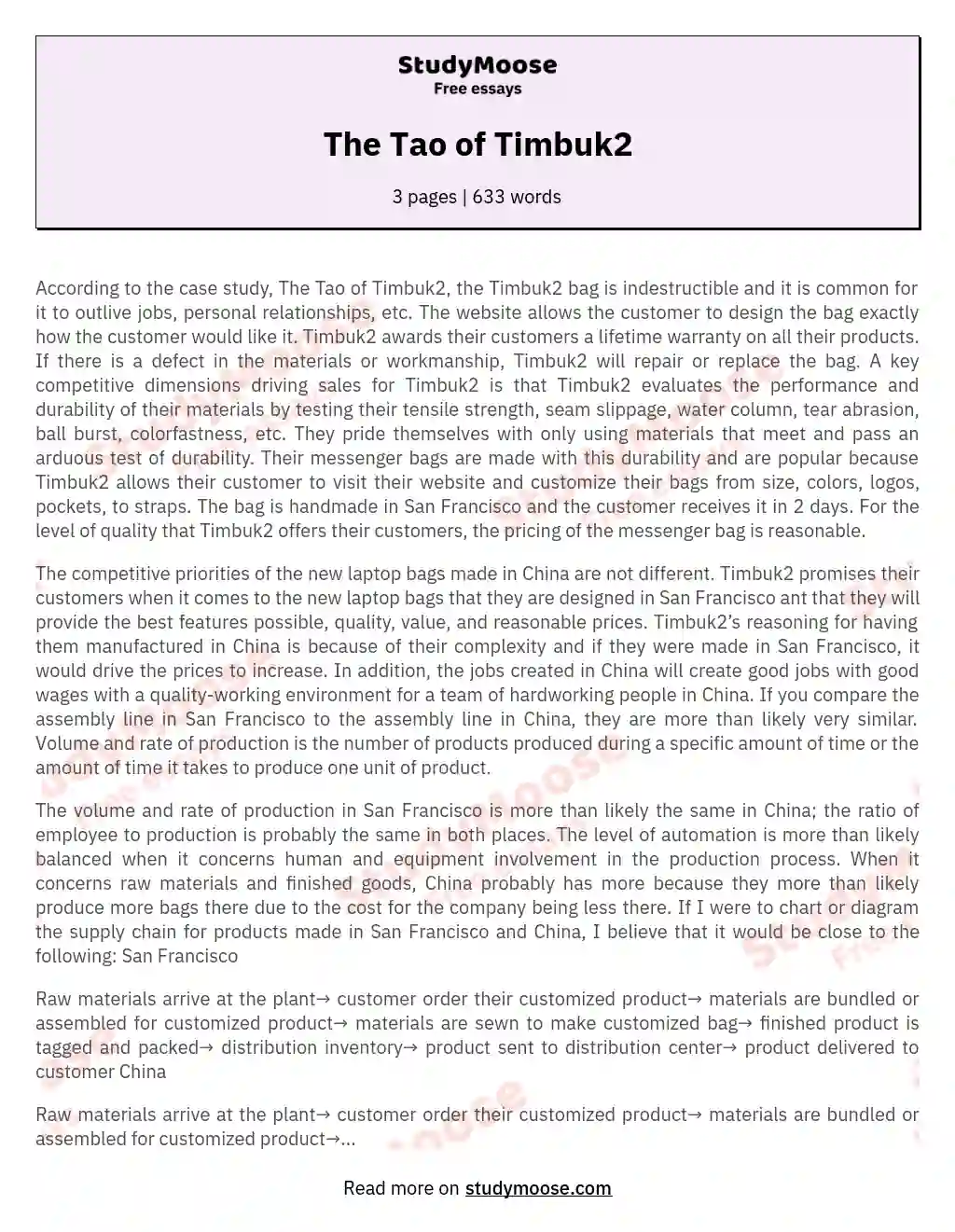 The Tao of Timbuk2
