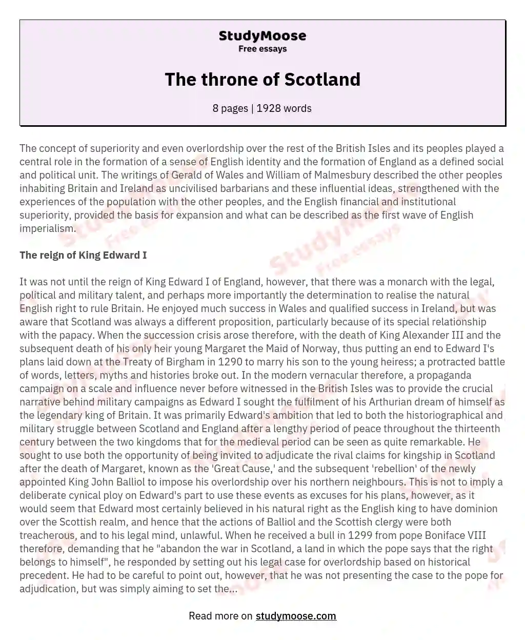 scotland essay