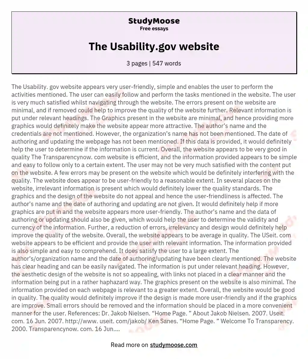 The Usability.gov website