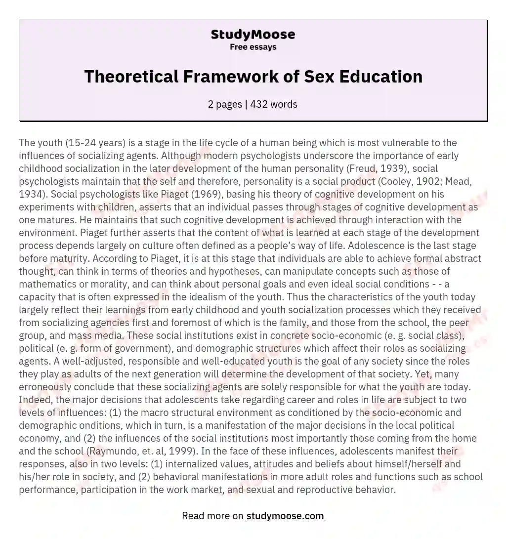 sex in the media essay