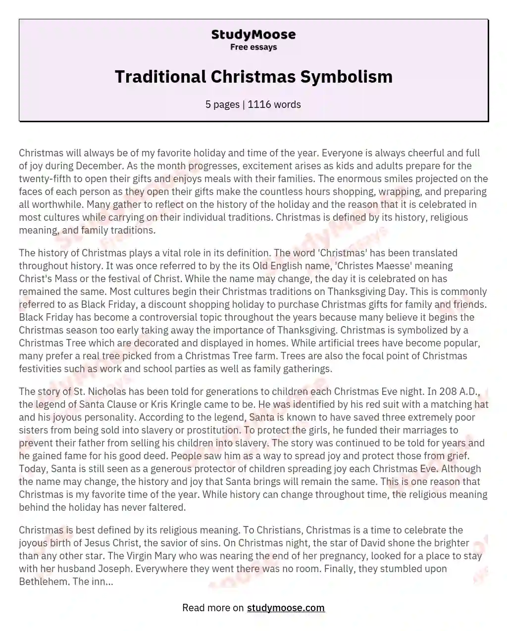 Traditional Christmas Symbolism