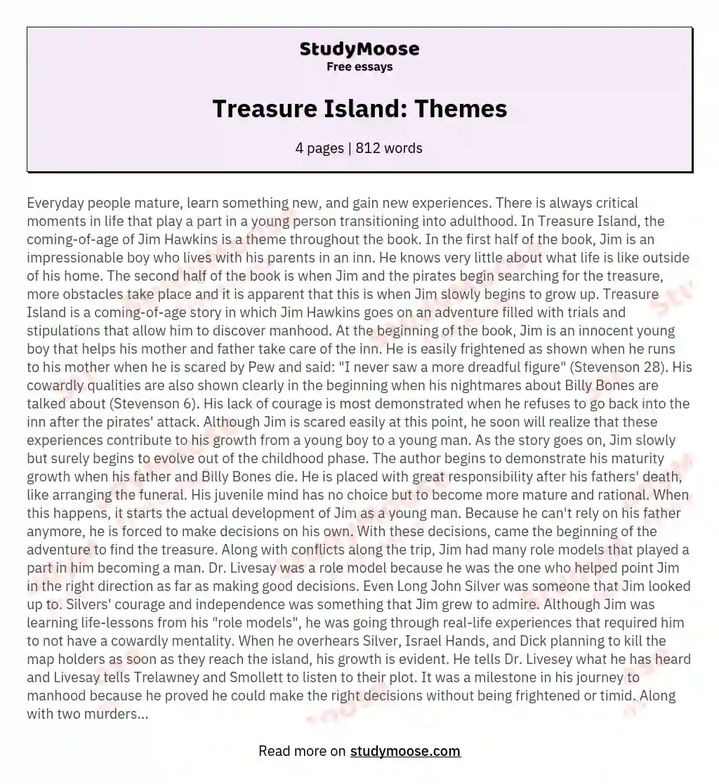 Treasure Island: Themes