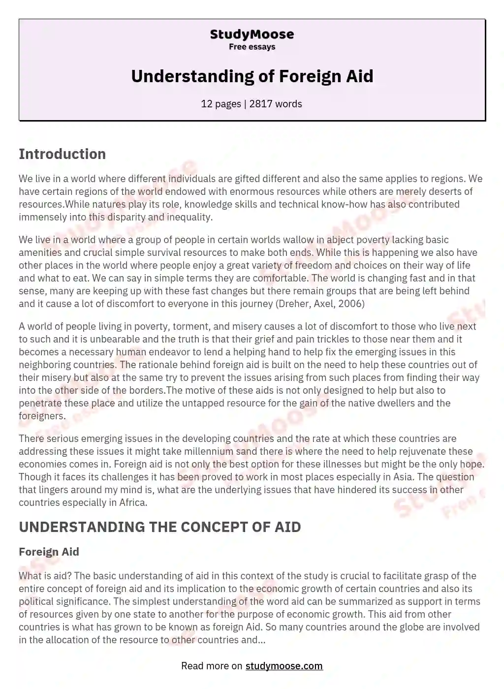 foreign aid treat or trap essay css