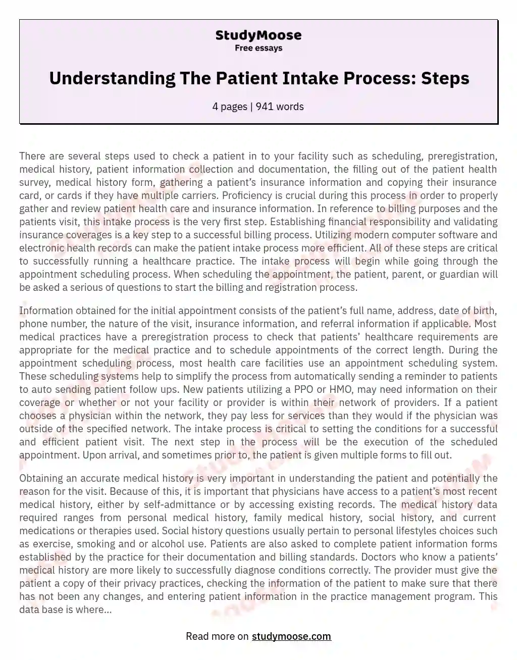 Understanding The Patient Intake Process: Steps