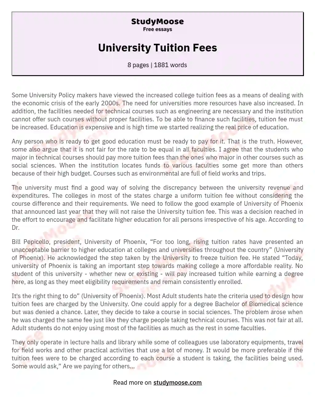 Реферат: University Costs Essay Research Paper University CostsHow