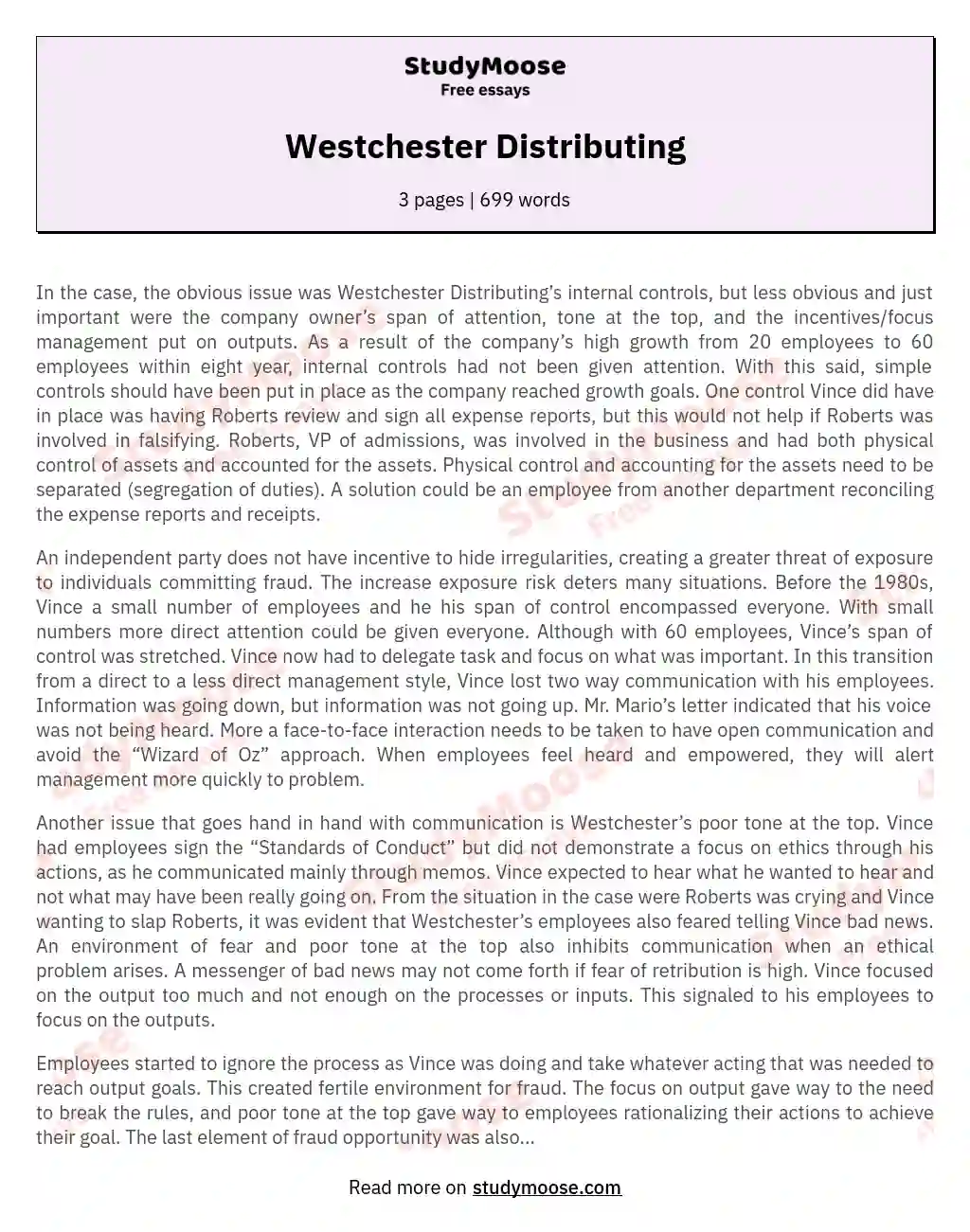 Westchester Distributing