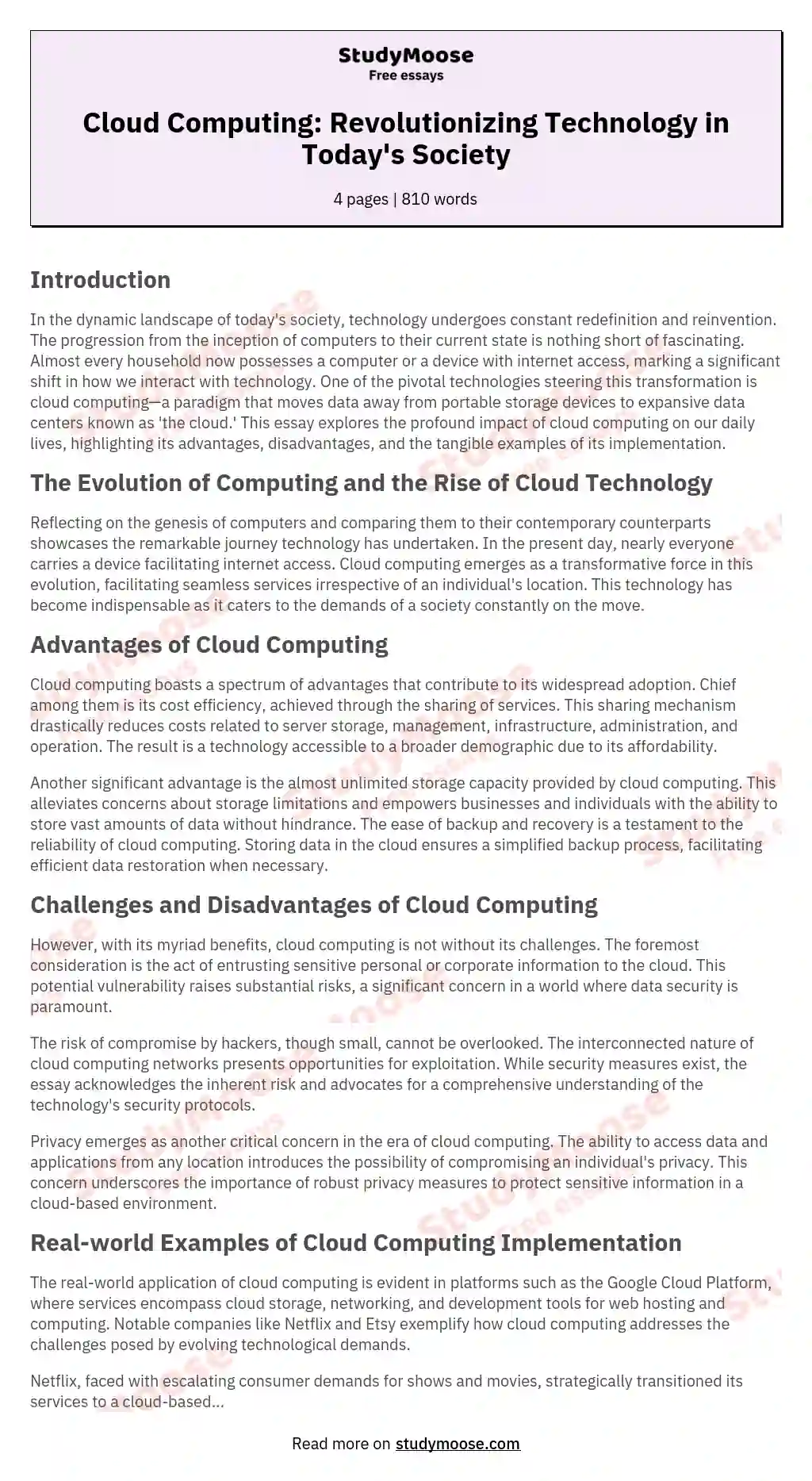 What Are the Pros and Cons of Cloud Computing?