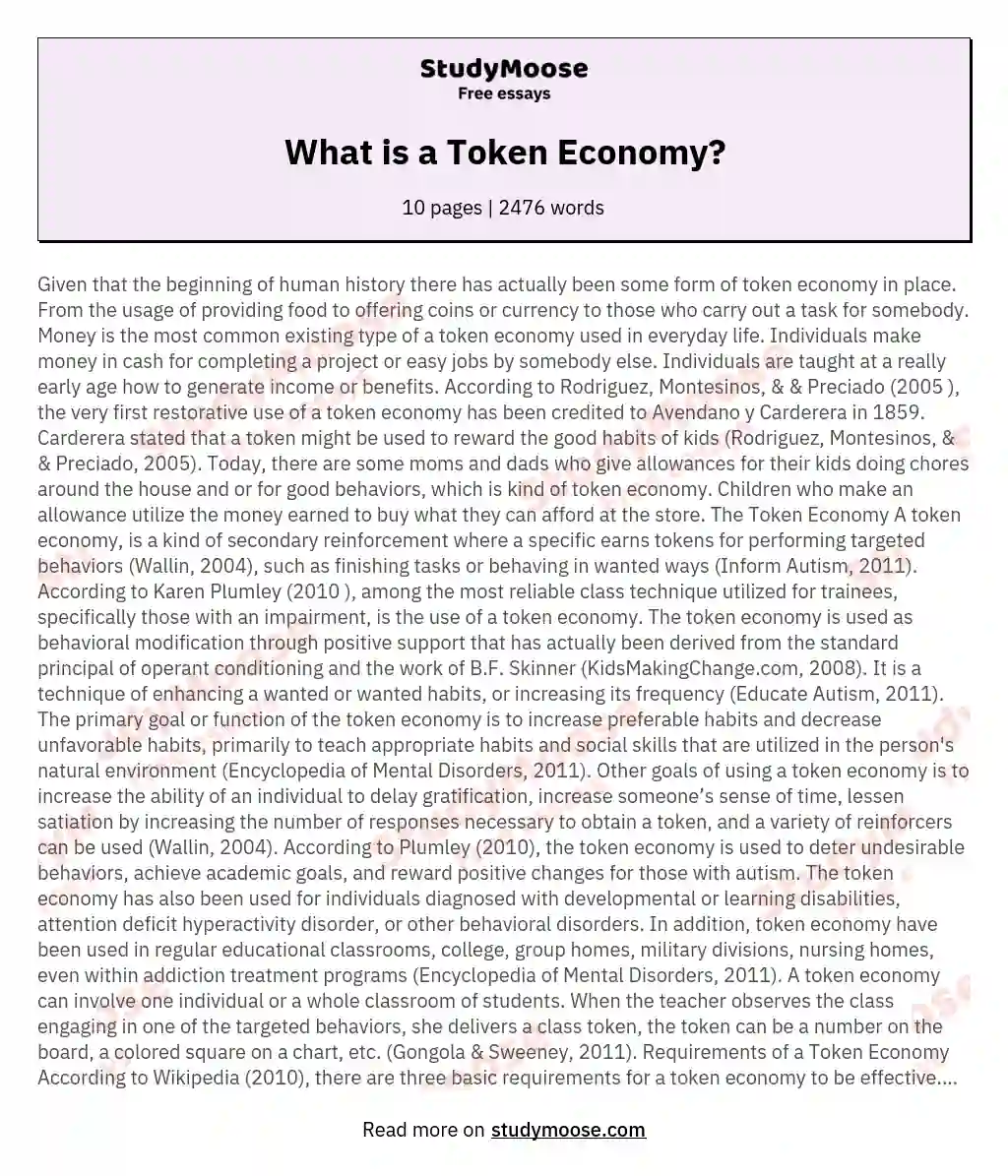 What is a Token Economy?