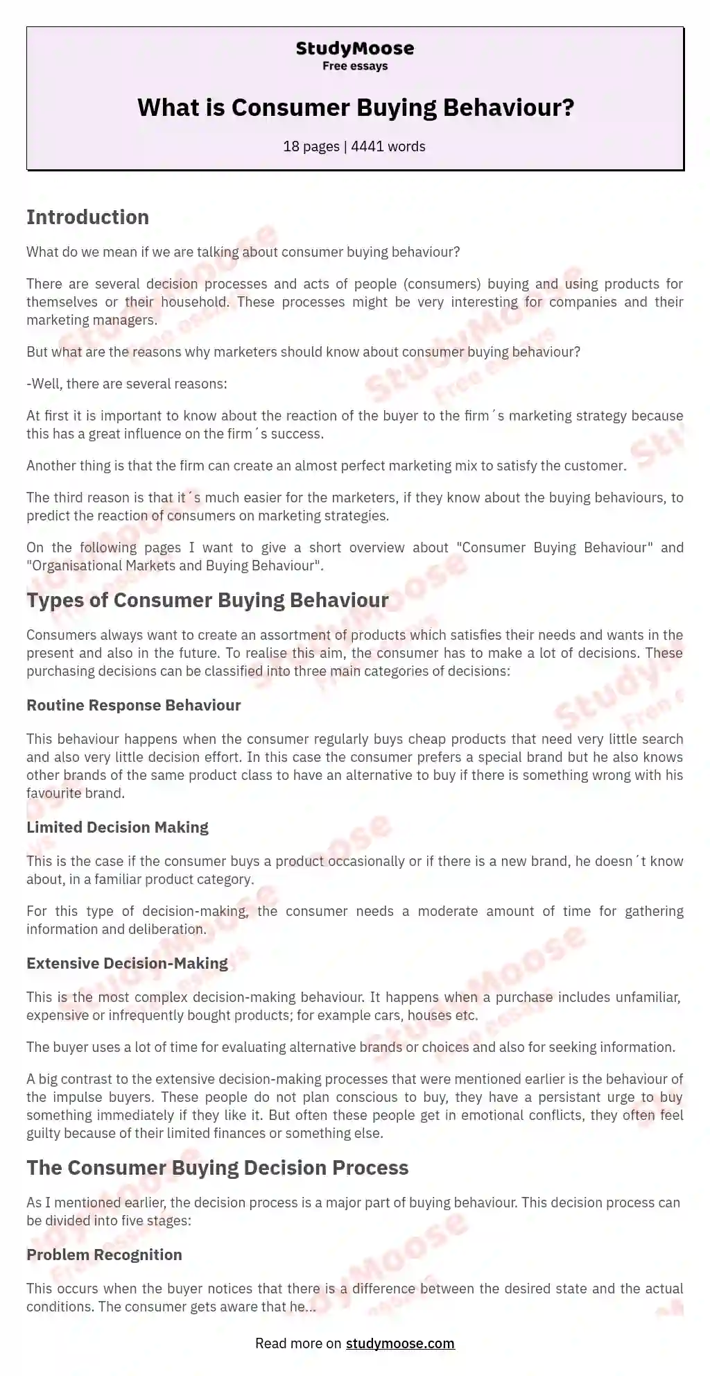 What is Consumer Buying Behaviour?