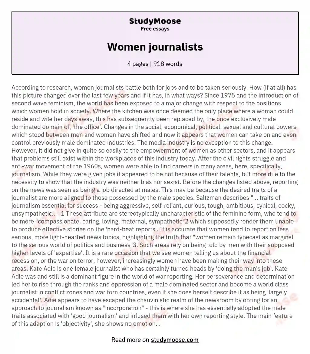 Women journalists