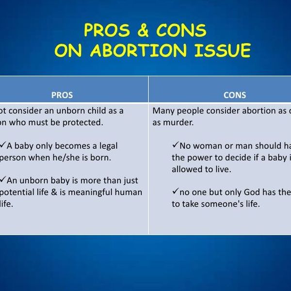 Abortion Pros And Cons Essay Examples