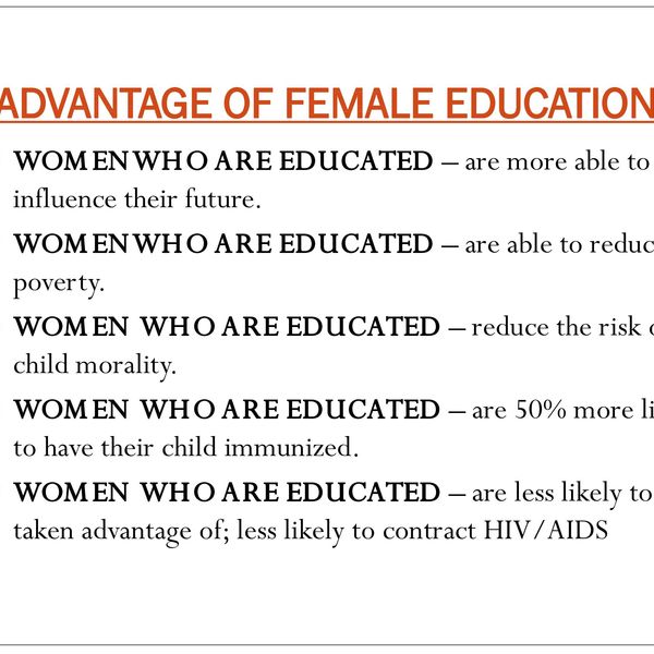 Advantages Of Female Education Essay Examples