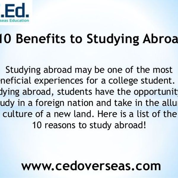 Advantages Of Studying Abroad Essay Examples