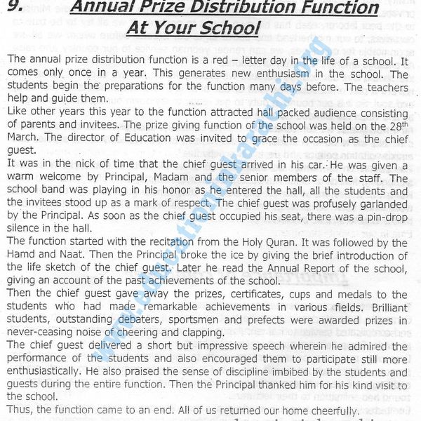 Annual Function In My School Essay Examples