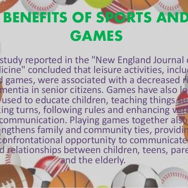 Benefits Of Games And Sports Essay Examples