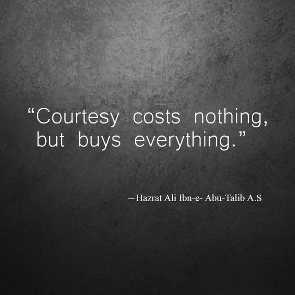 Courtesy Costs Nothing Essay Examples