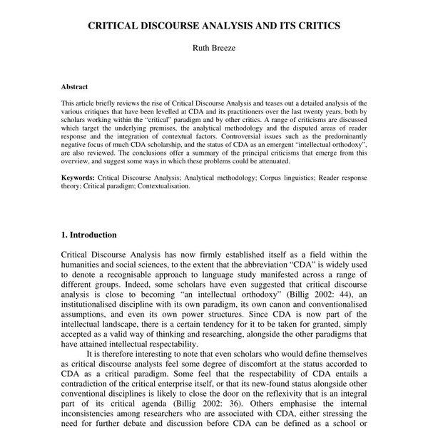Criticism Analysis Essay Examples