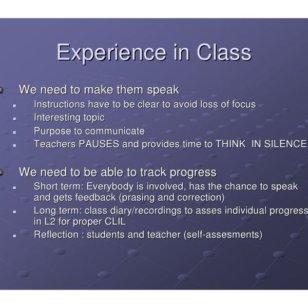 English Class Experience Essay Examples
