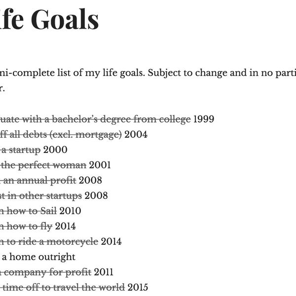 Goals Of My Life Essay Examples