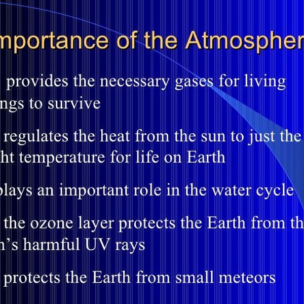 importance of atmosphere Essay Examples