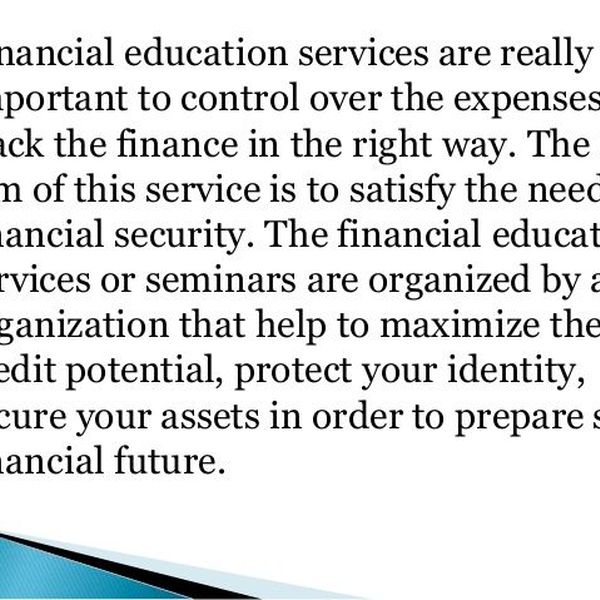 Importance Of Financial Education Essay Examples