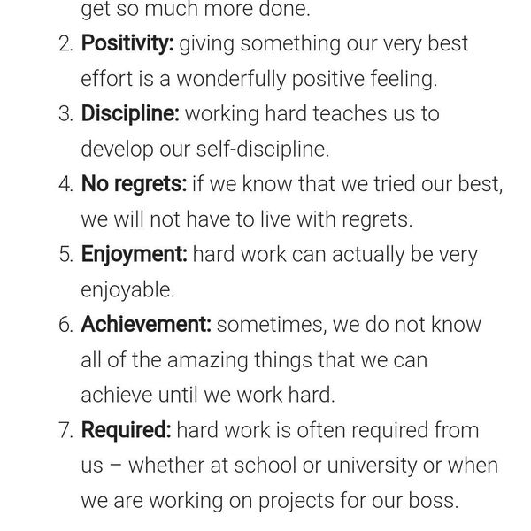 Importance Of Hard Work Essay Examples