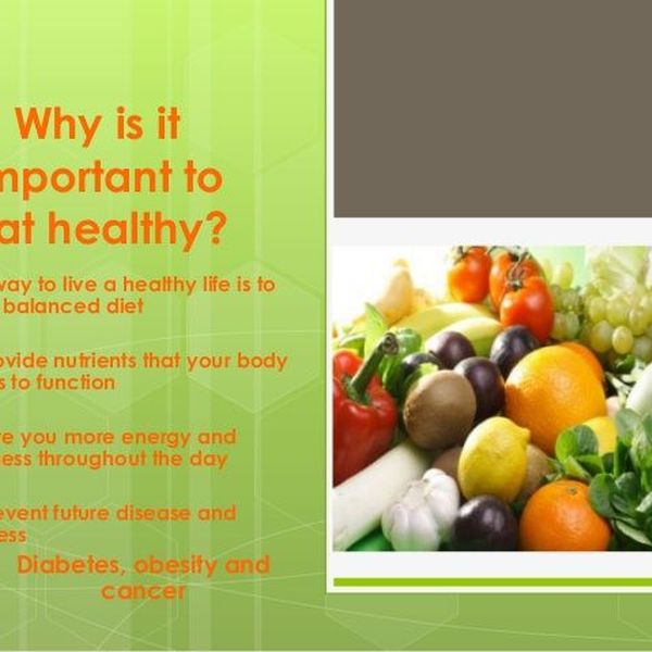 Importance Of Nutritious Food Essay Examples