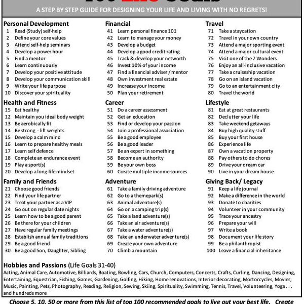 Lifetime Goals Essay Examples