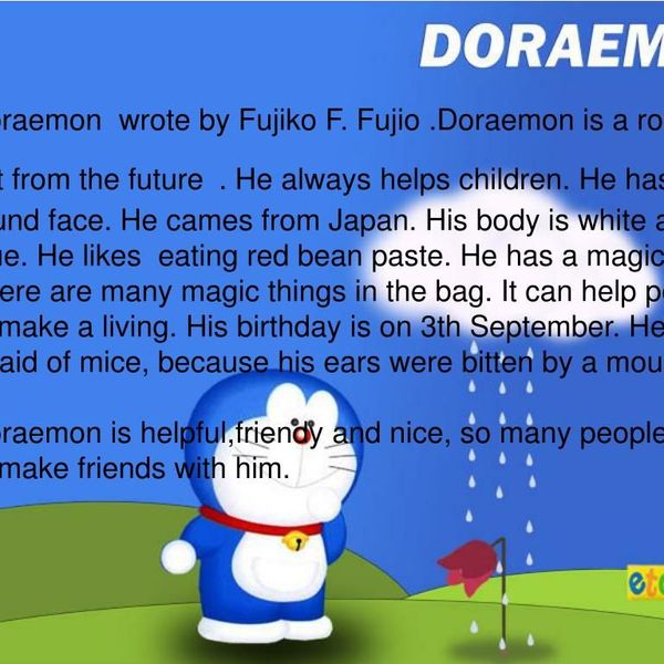 My Favourite Cartoon Doraemon Essay Examples