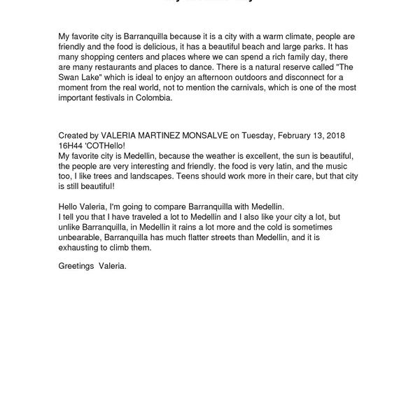 My Favourite City Essay Examples