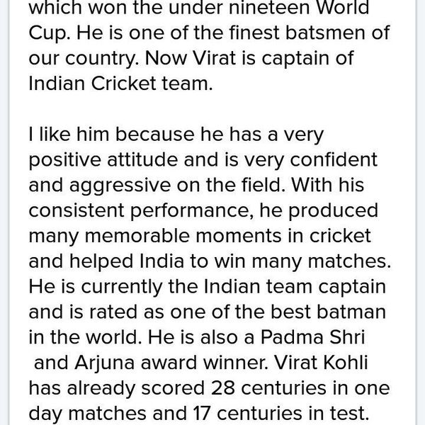 My Favourite Sports Person Essay Examples