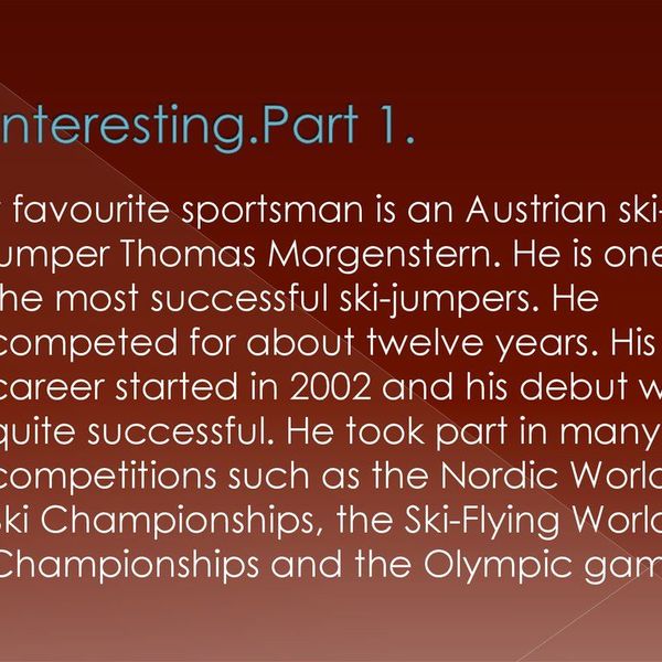 My Favourite Sportsman Essay Examples