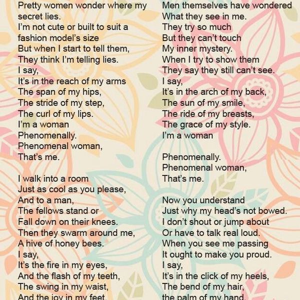 Phenomenal Woman By Maya Angelou Essay Examples