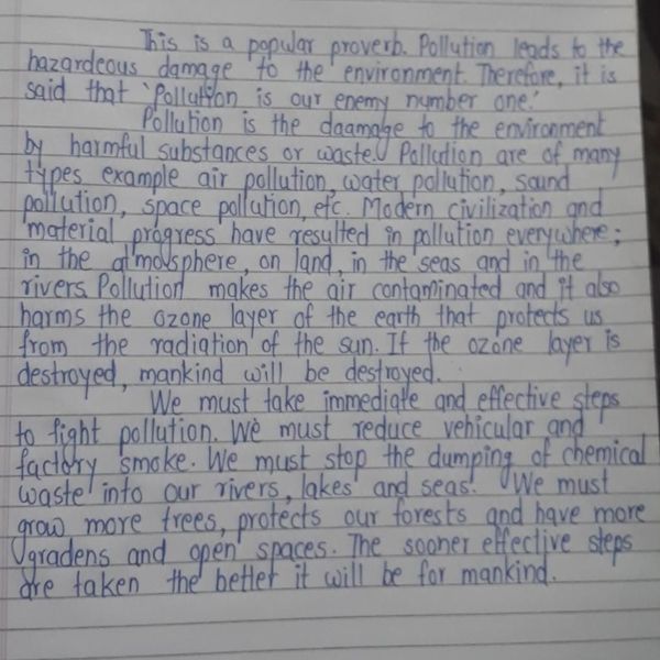 Pollution Earth Enemy Number One Essay Examples