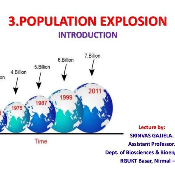 Population Explosion Essay Examples