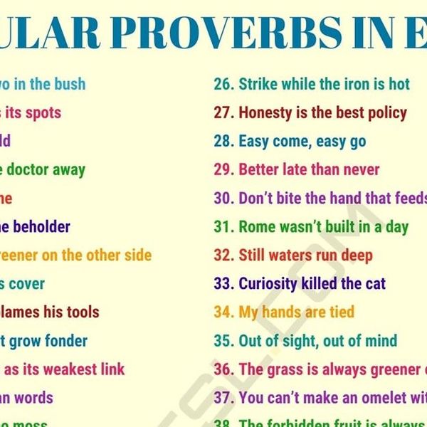Proverbs In English Essay Examples