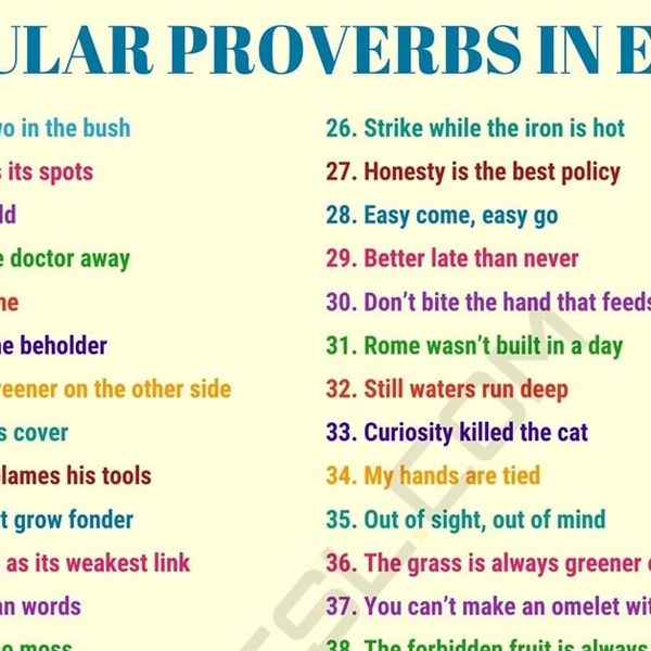 Proverbs Essay Examples