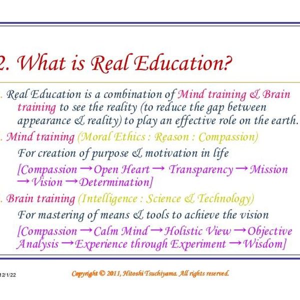 Real Education Essay Examples