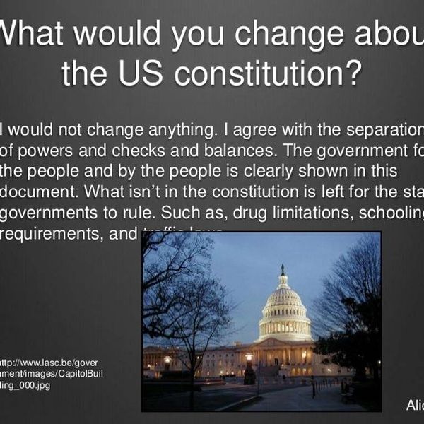 The Constitution And Change Essay Examples