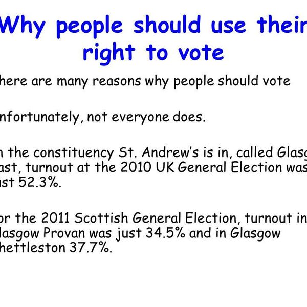 Why People Should Vote Essay Examples