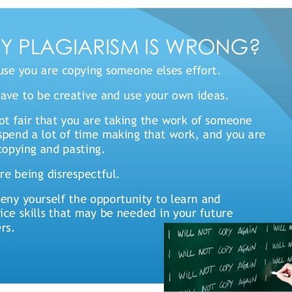 Why Plagiarism Is Wrong Essay Examples